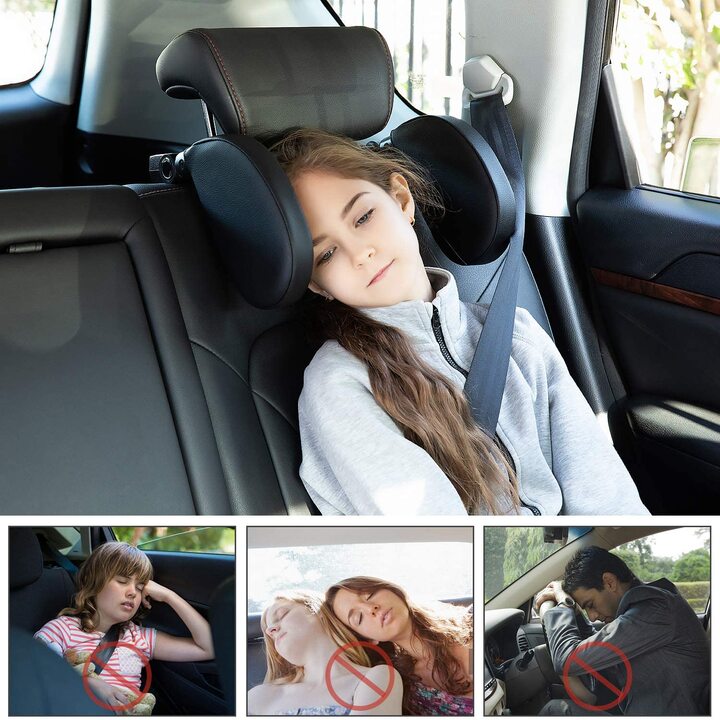 Gối tựa đầu cao cấp chống mỏi cổ khi ngủ trên xe ô tô TZ-A02 - Chất liệu: Nhựa ABS và cao su non hoạt tính - 2 màu