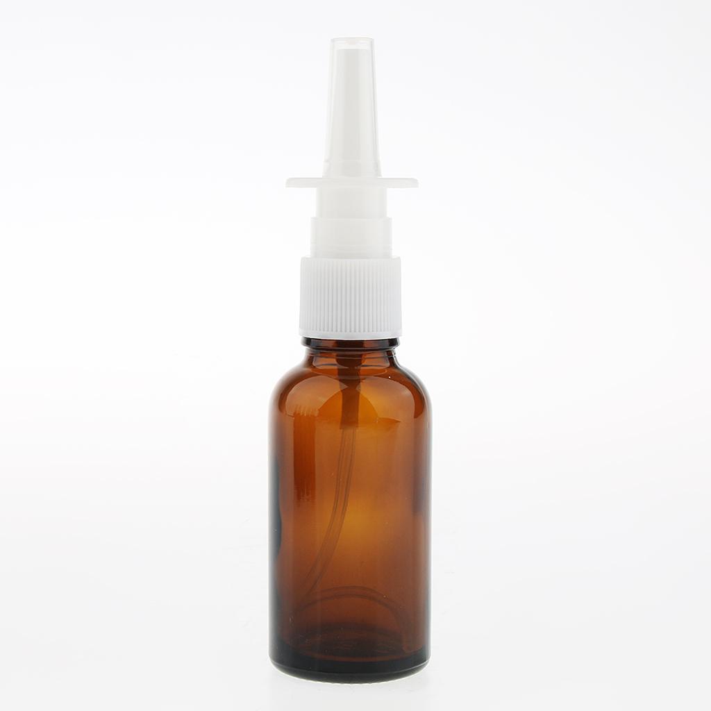 20 Pieces 30ml Empty Nasal Sprayer Glass Bottles, Refillable Nose Moisturizing Washing Spray Bottles for Women Men Kids