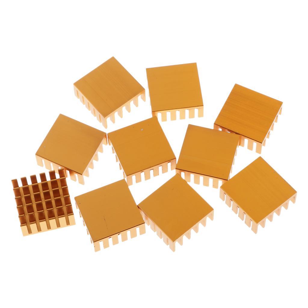10PCS Aluminum  Cooling Fin   22x22x10mm for CPU LED