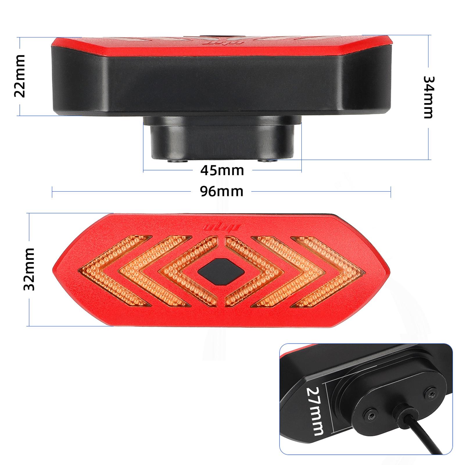 Electric Scooter Tail Light with Turn Signals Wireless Remote Control Scooter Rear Light Safety Warning Taillight Brake Light for Xiaomi Electric Scooters