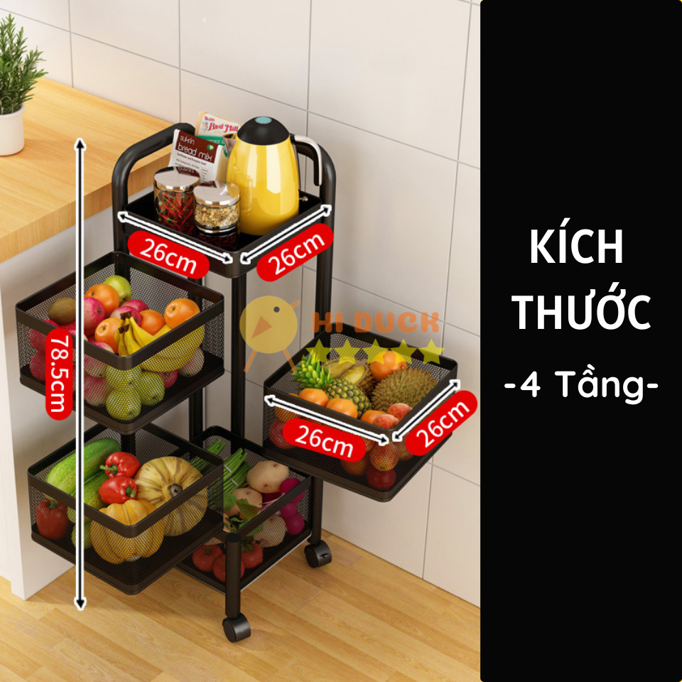 Kệ Xoay Vuông 360 Độ Tiện Ích, Chất Liệu Thép Carbon Siêu Bền, Tiết Kiệm Không Gian Thông Minh