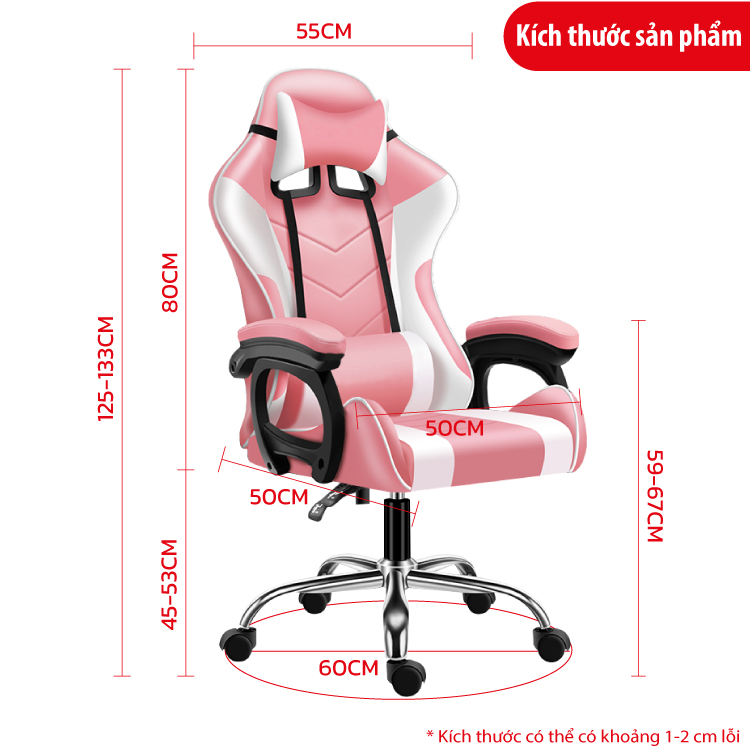 Ghế gaming cao cấp dành cho game thủ BG model mới E02-S PINK (hàng nhập khẩu)