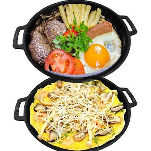 Chảo gang chiên bánh xèo 22cm chống dính Vạn Lợi - chảo bánh xèo