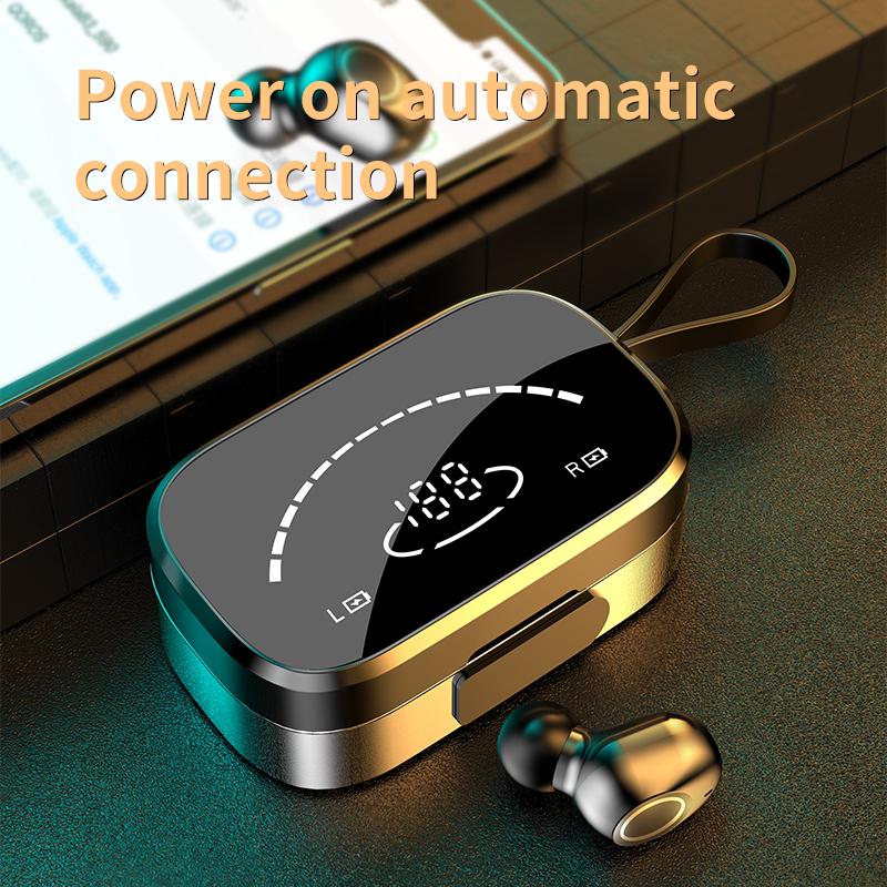 TWS Bluetooth 3500MAh Màn Hình Hiển Thị Đèn LED Sạc Hộp Tai Nghe Không Dây Thể Thao Chống Thấm Nước Tai Nghe Nhét Tai Tai Nghe Có Micro