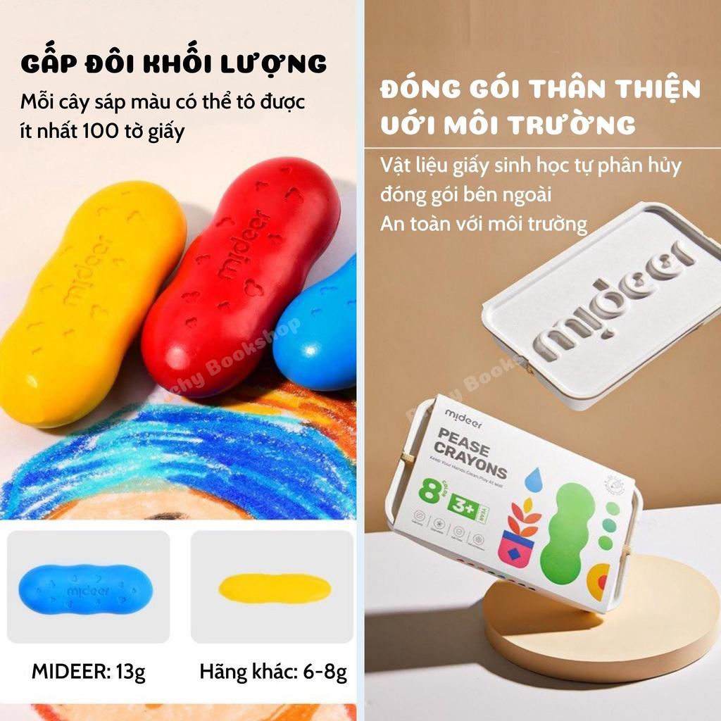 Màu Sáp Lụa Hữu Cơ Quả Đậu - Pease Crayons Mideer Cho Bé Từ 18m+