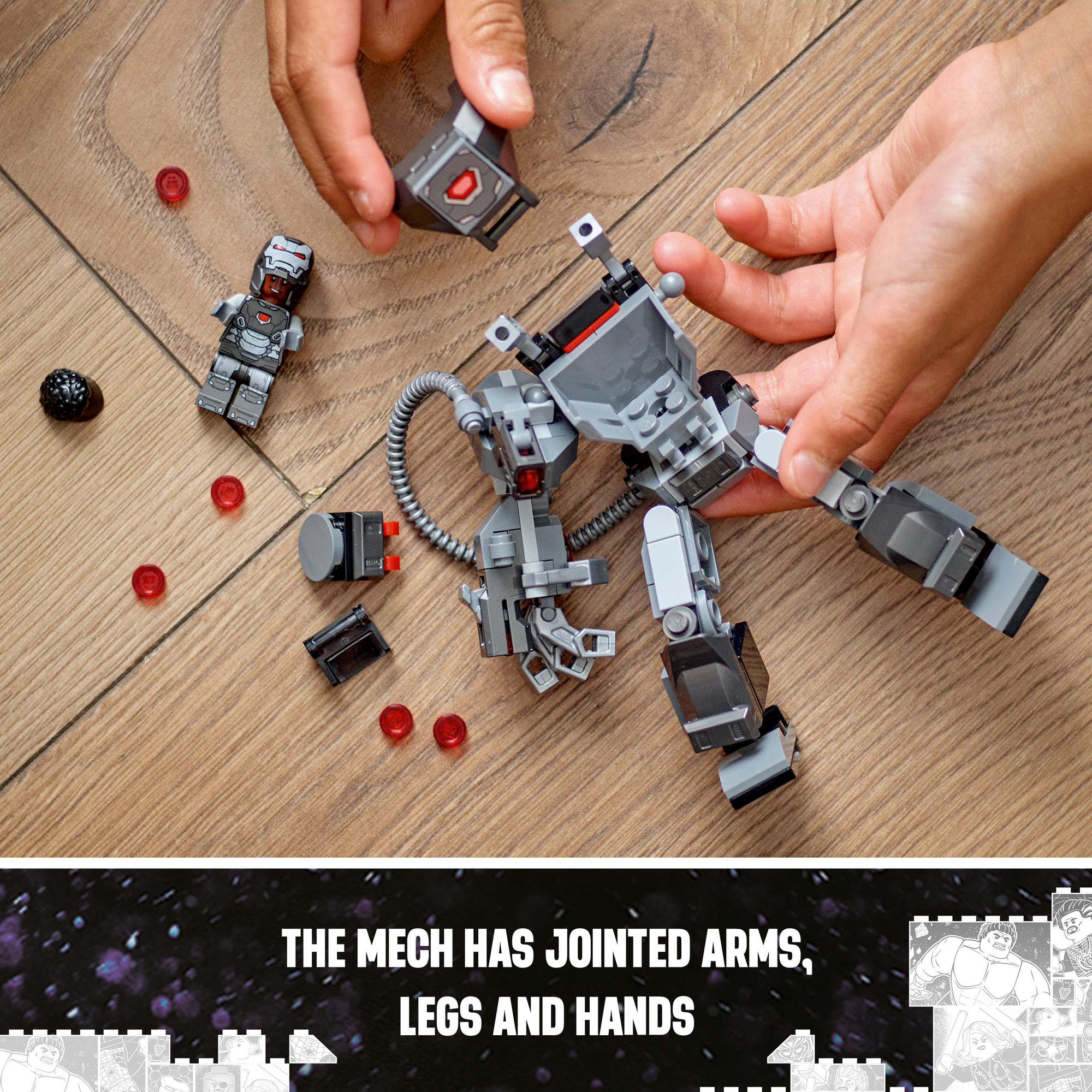 LEGO SUPERHEROES 76277 Đồ chơi lắp ráp Chiến giáp War Machine (154 chi tiết)