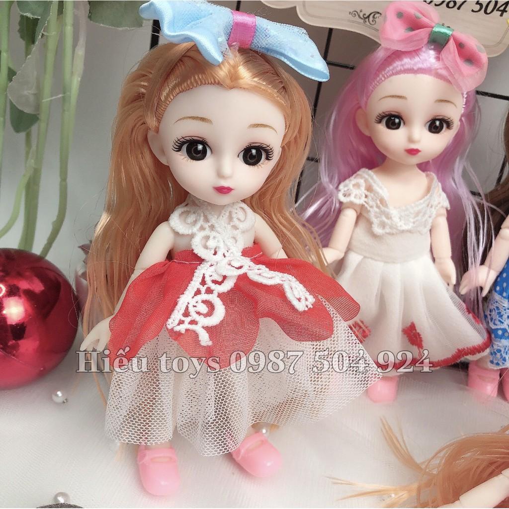 Búp Bê Hộp 6 Bê Chibi 16cm Mắt Đá Giống Thật Hàng Cao Cấp Búp Bê Đồ Chơi Cho Bé Gái