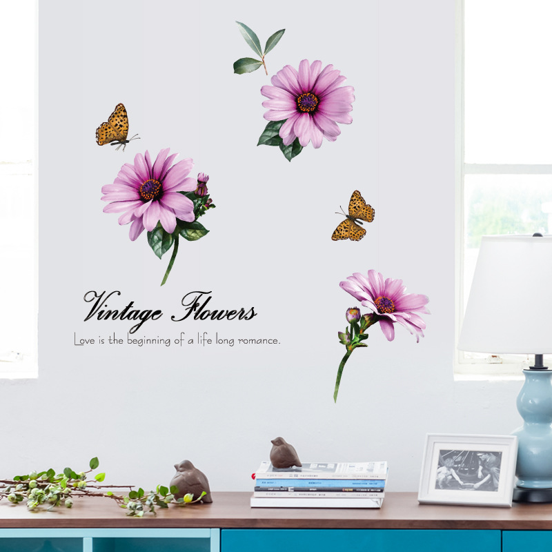 Decal dán tường Vintage Flowers SK9231