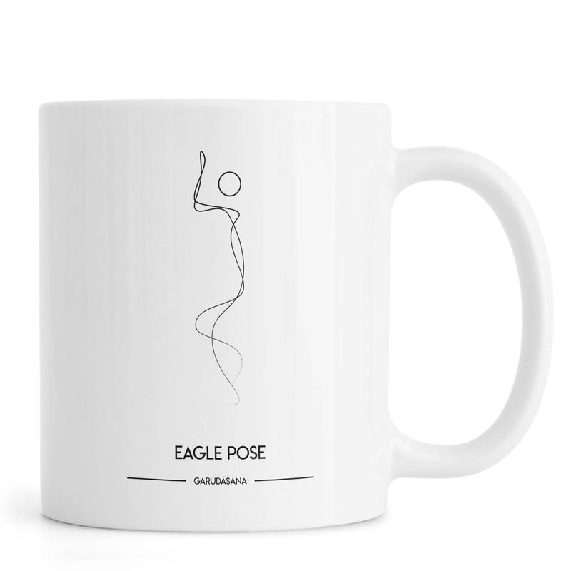 Ly Cốc Sứ Cao Cấp hình Yoga Cards - Eagle Pose
