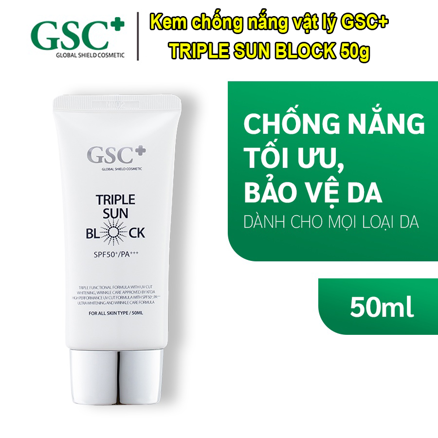 KEM CHỐNG NẮNG VẬT LÝ GSC+ TRIPLE SUN BLOCK 50ml