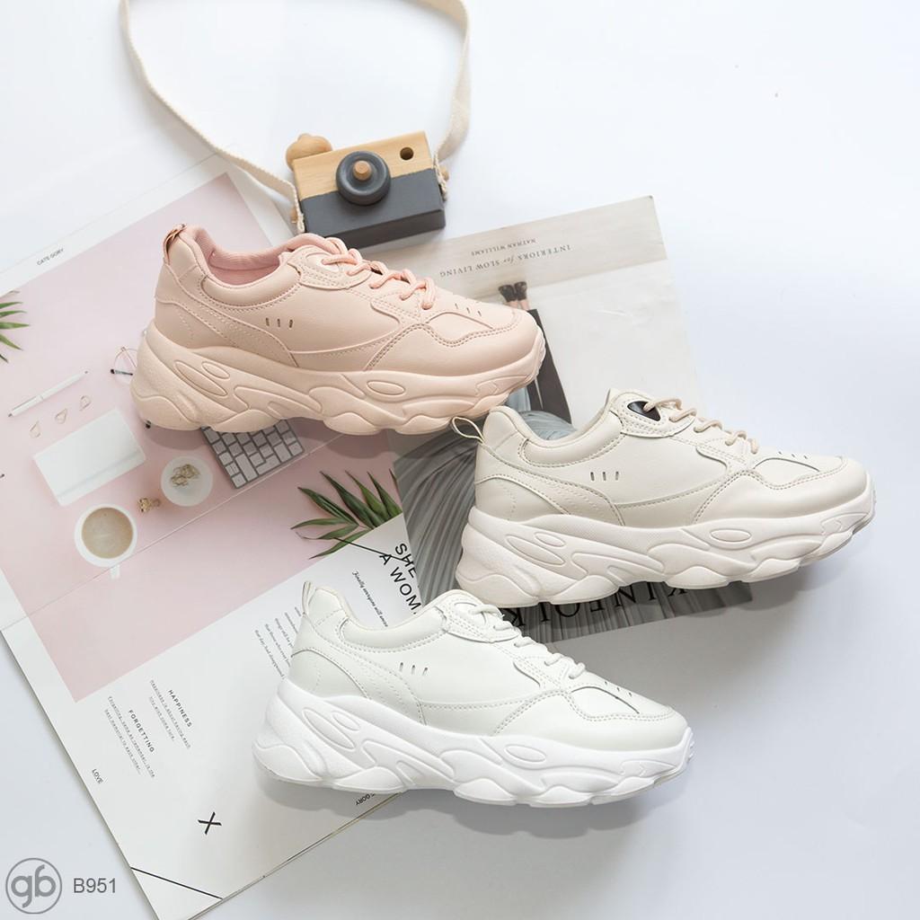 Giày Thể Thao Da Pu Đế Cao 4 cm 3 Màu B951