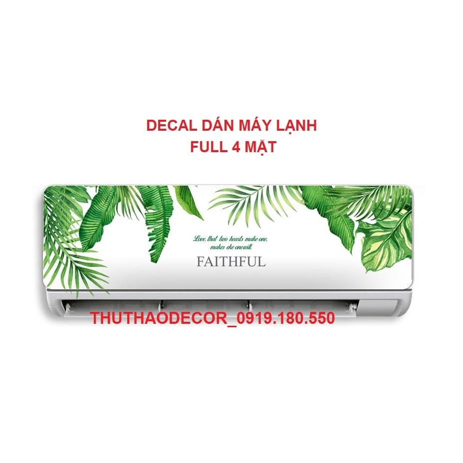 Miếng dán tủ lạnh LÁ XANH trang trí