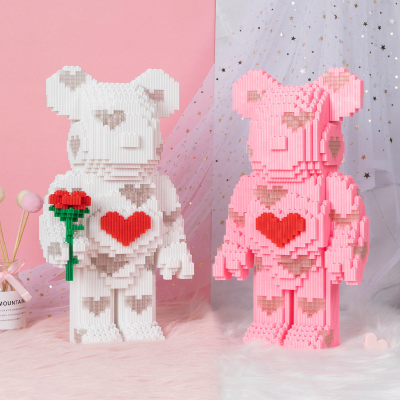 Bearbrick đồ chơi xếp hình thông minh lego 3D con vật mô hình lắp ghép quà tặng trang trí hình ngộ nghĩnh đáng yêu cho bé