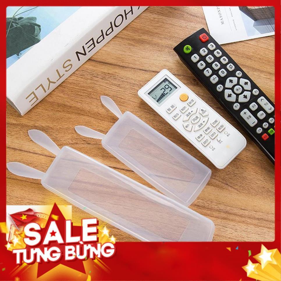 Vỏ bọc điều khiển tivi túi bao silicon tai thỏ remote điều hòa máy lạnh tv chống bụi .......