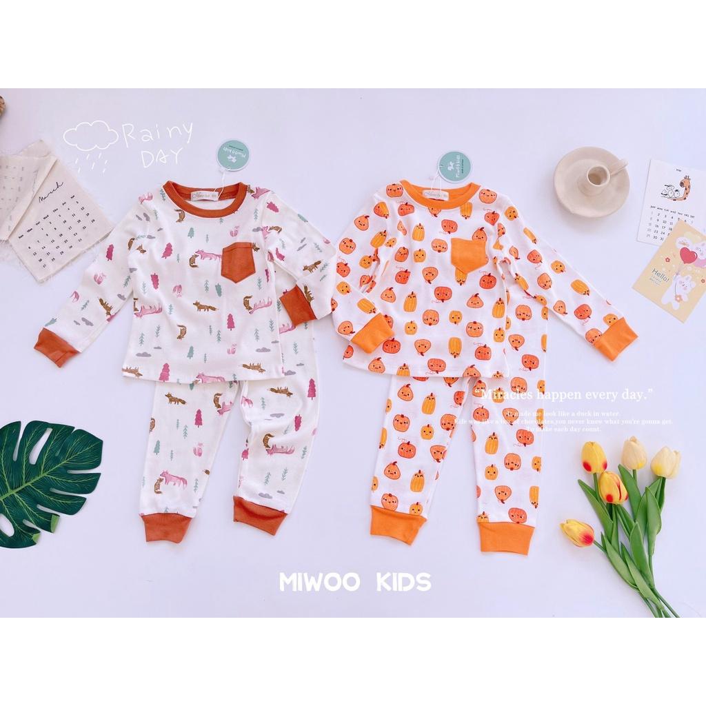 Bộ Dài Tay Có túi Cotton Bozip Xuất Xịn Siêu Mềm Mịn Mát Cho Bé Trai - Bảng 3 - HÀNG LOẠI 1