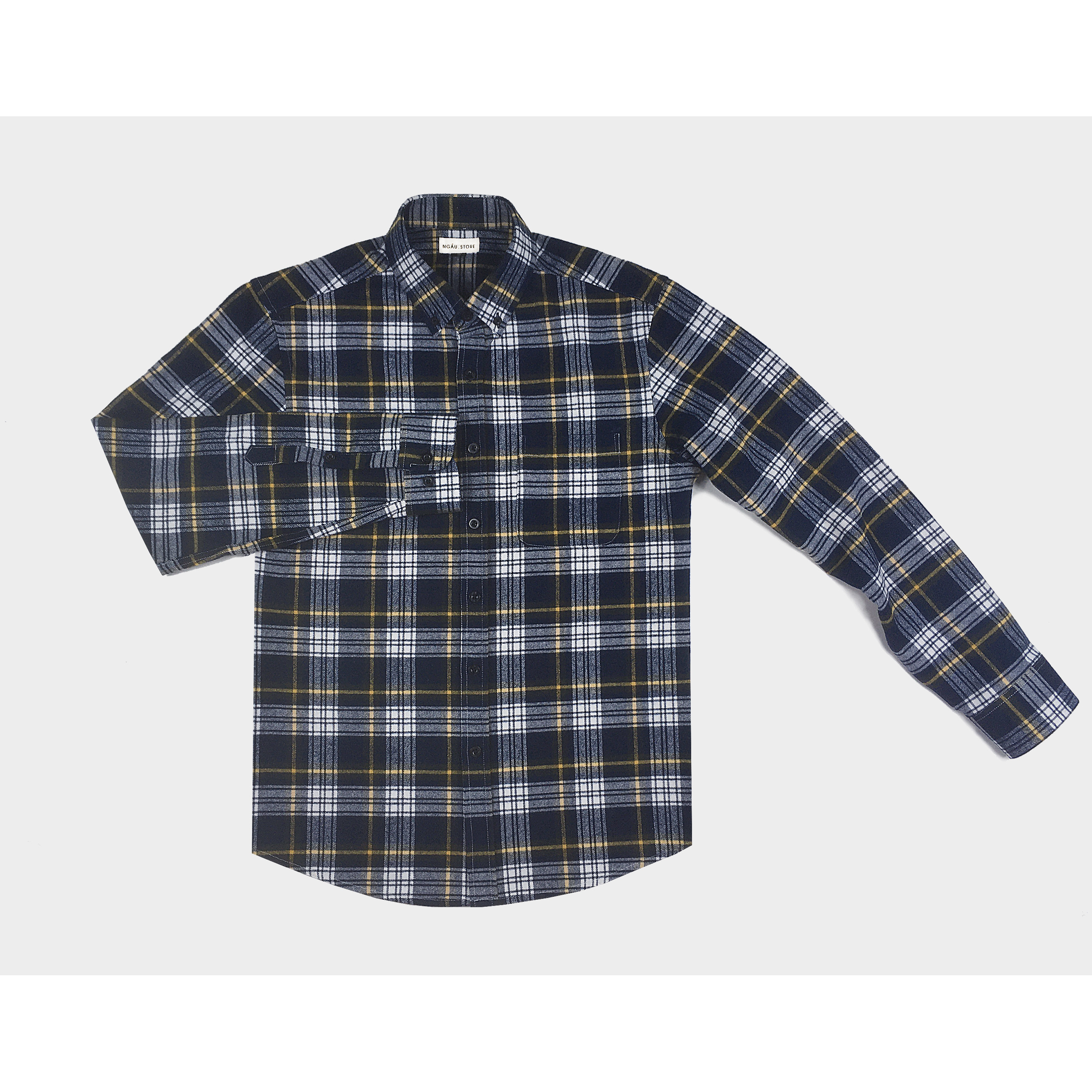 Áo sơ mi nam dạ dày, sơ mi caro chất lệu flannel shirt