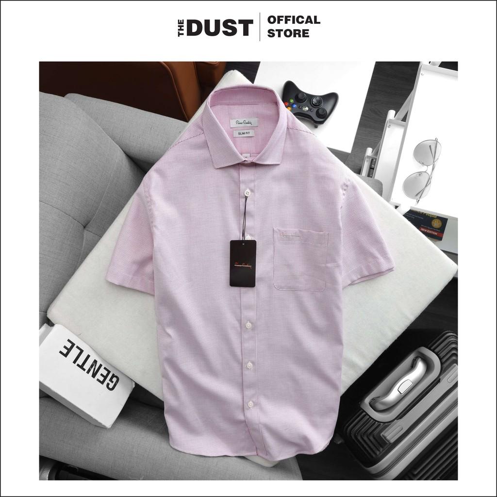 Áo sơ mi nam ngắn tay trơn cổ bẻ basic Pire Cadin NT - form slim fit chất vải cotton lụa cao cấp chống nhăn - THE DUST