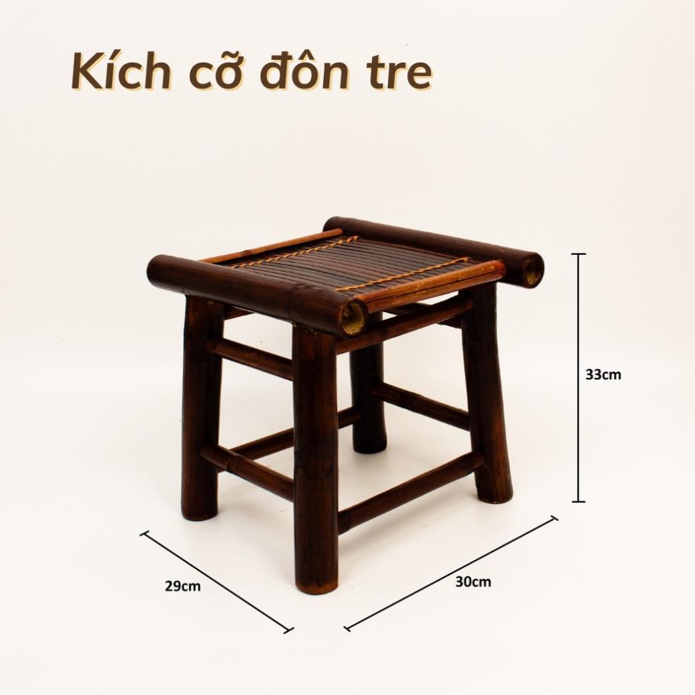 Combo bàn ghế tre HOME MÂY nhỏ gọn đơn giản, phù hợp mọi không gian decor gia đình / ban công / HealHomes