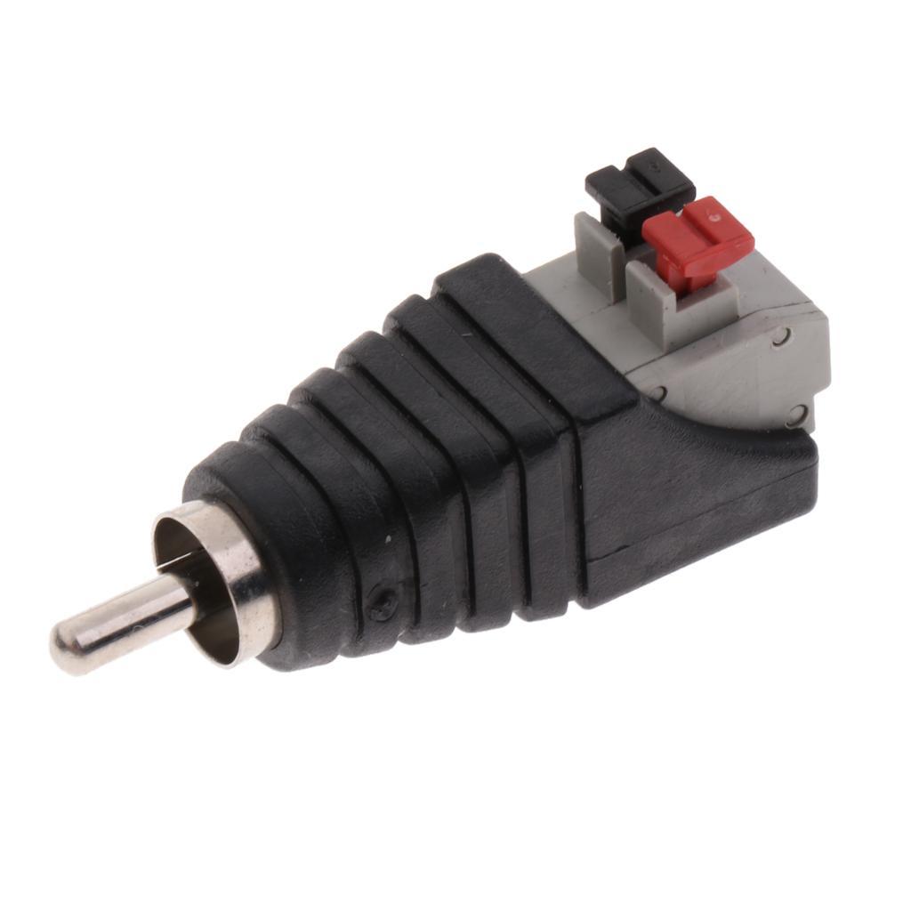 3pcs Phono RCA Male To Female Plug TO AV Screw Terminal Video AV Aapter
