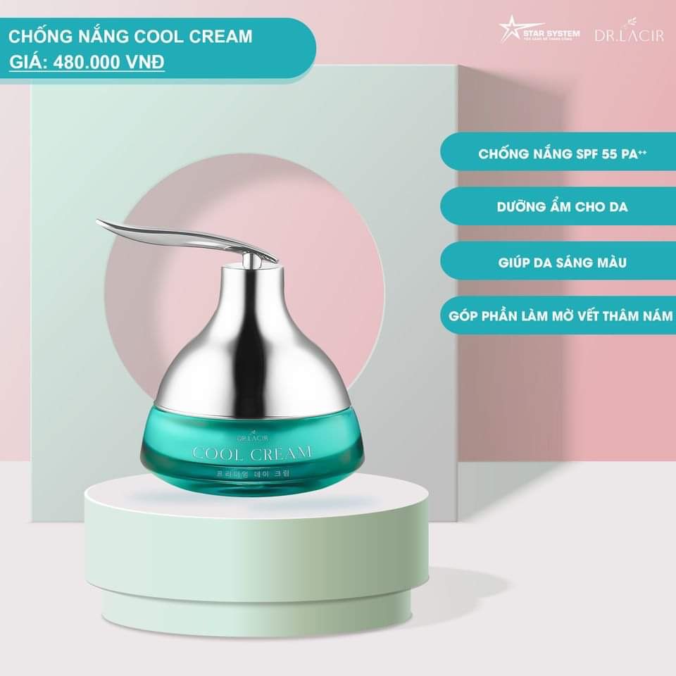 Kem Chống Nắng, dưỡng trắng da Ban Ngày Dr.Lacir Cool Cream- SPF 50+- Hàng chính hãng