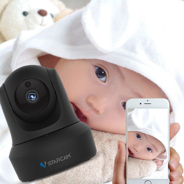 Combo Camera Wifi IP C29s FHD 1080p Vstarcam , Camera không dây trong nhà (Hiệp sĩ bóng đêm), Kèm thẻ nhớ 128GB A1 4K Lexar - Hàng chính hãng