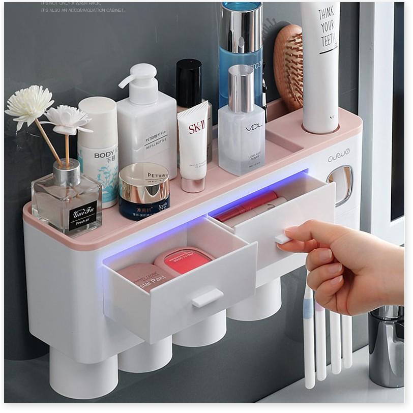 Giá treo bàn chải từ tính kèm hộc ngăn kéo