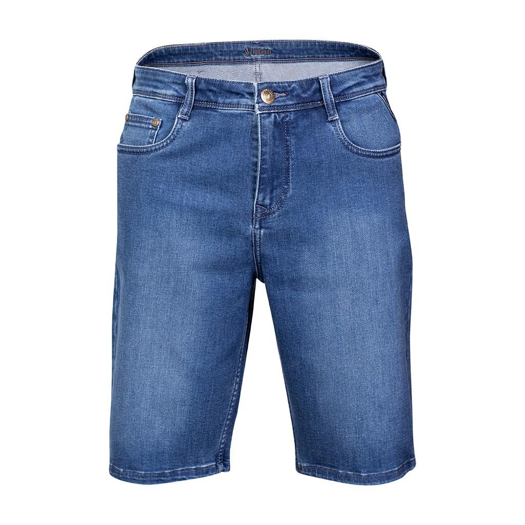 Quần Bò Ngắn Nam Short Jean Wash Bạc Không Nhăn Có Big Size