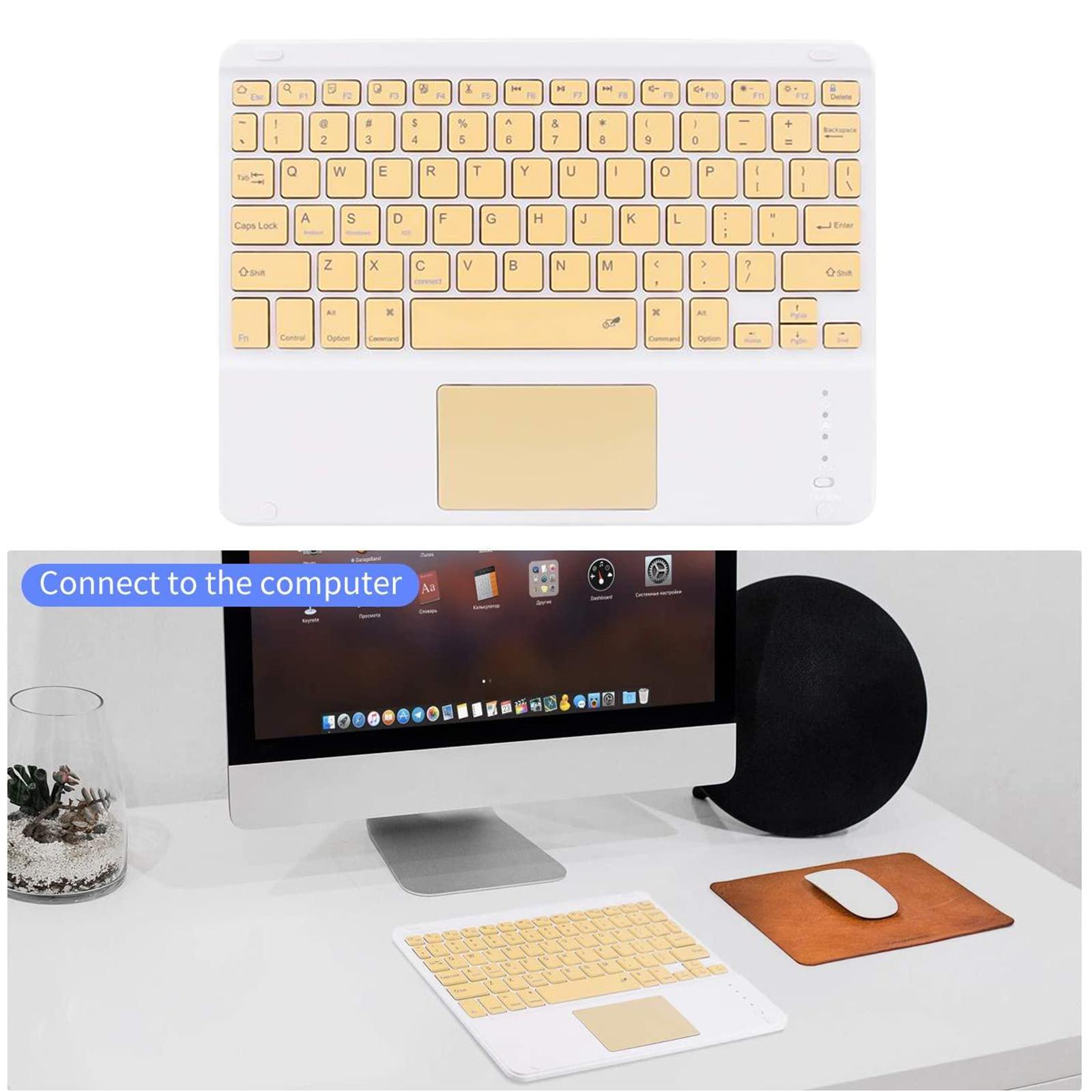Slim Wireless Bluetooth Keyboard with Touchpad for iPad, Cable-Free, Easy to Operation
