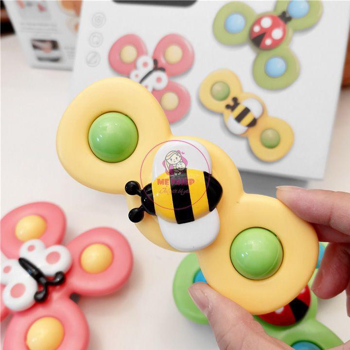 Set 3 đồ chơi con quay spinner hình côn trùng vui nhộn cho bé