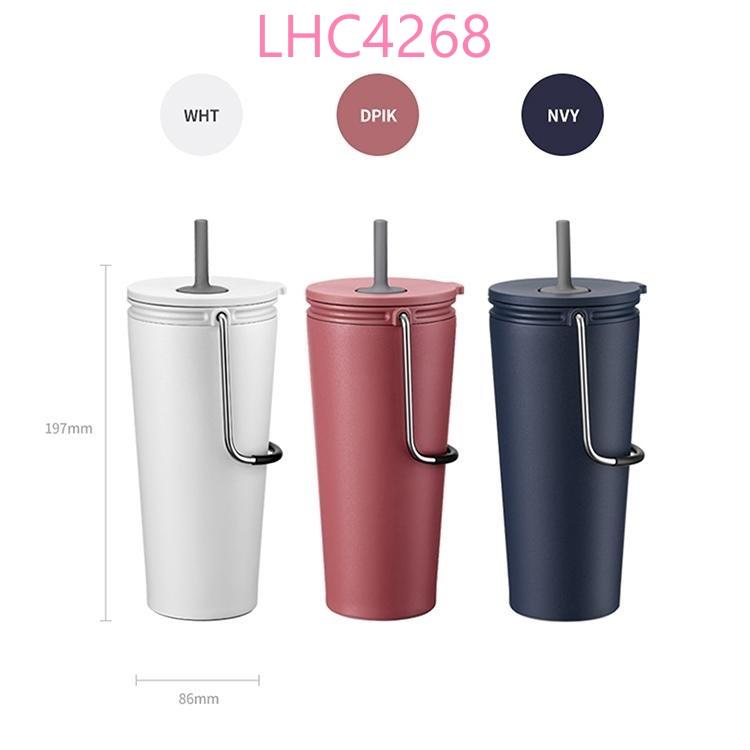 Ly giữ nhiệt Lock&Lock Bucket Tumbler có ống hút hoặc nắp bật, dung tích 540ml LHC4268 LHC4269 - Hapos