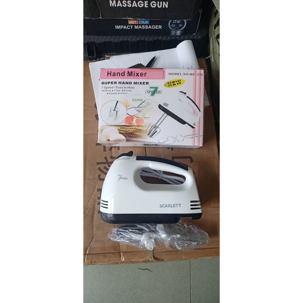 Máy đánh trứng cầm tay mini, máy đánh kem bơ 7 tốc độ tiện lợi