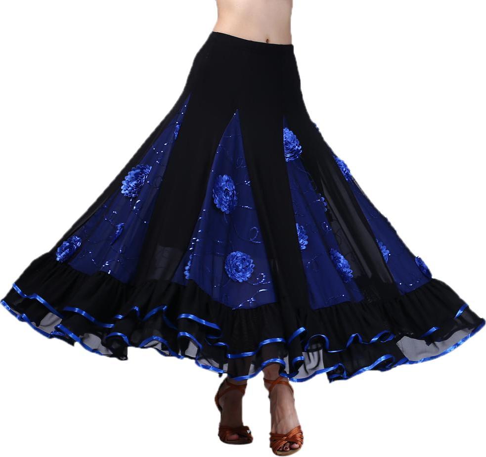 Flamenco Ballroom Waltz Dance Váy Đầm Dự Tiệc Váy Hoa