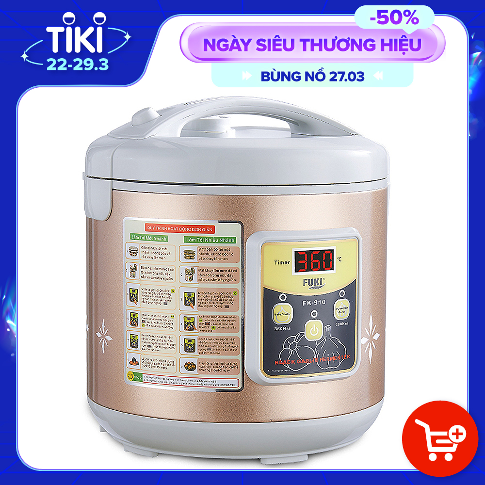 Máy làm tỏi đen FUKI FK 910 (6L) - Vàng Gold - Hàng chính hãng