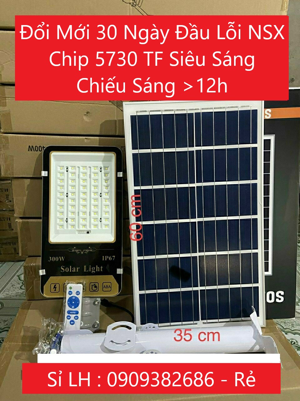 Led đèn đường năng lượng mặt trời 100W