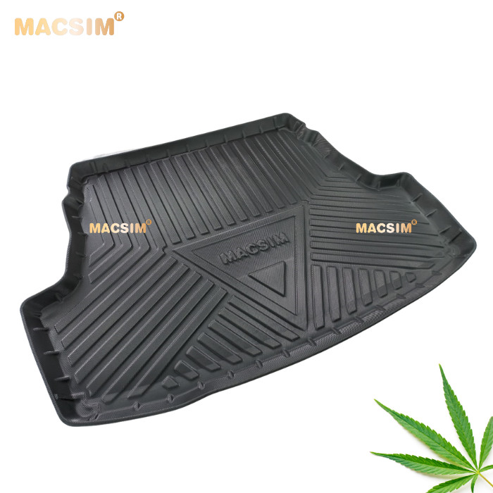 Thảm lót cốp Vios 2014-2022 nhãn hiệu Macsim cao cấp màu đen hàng loại 2