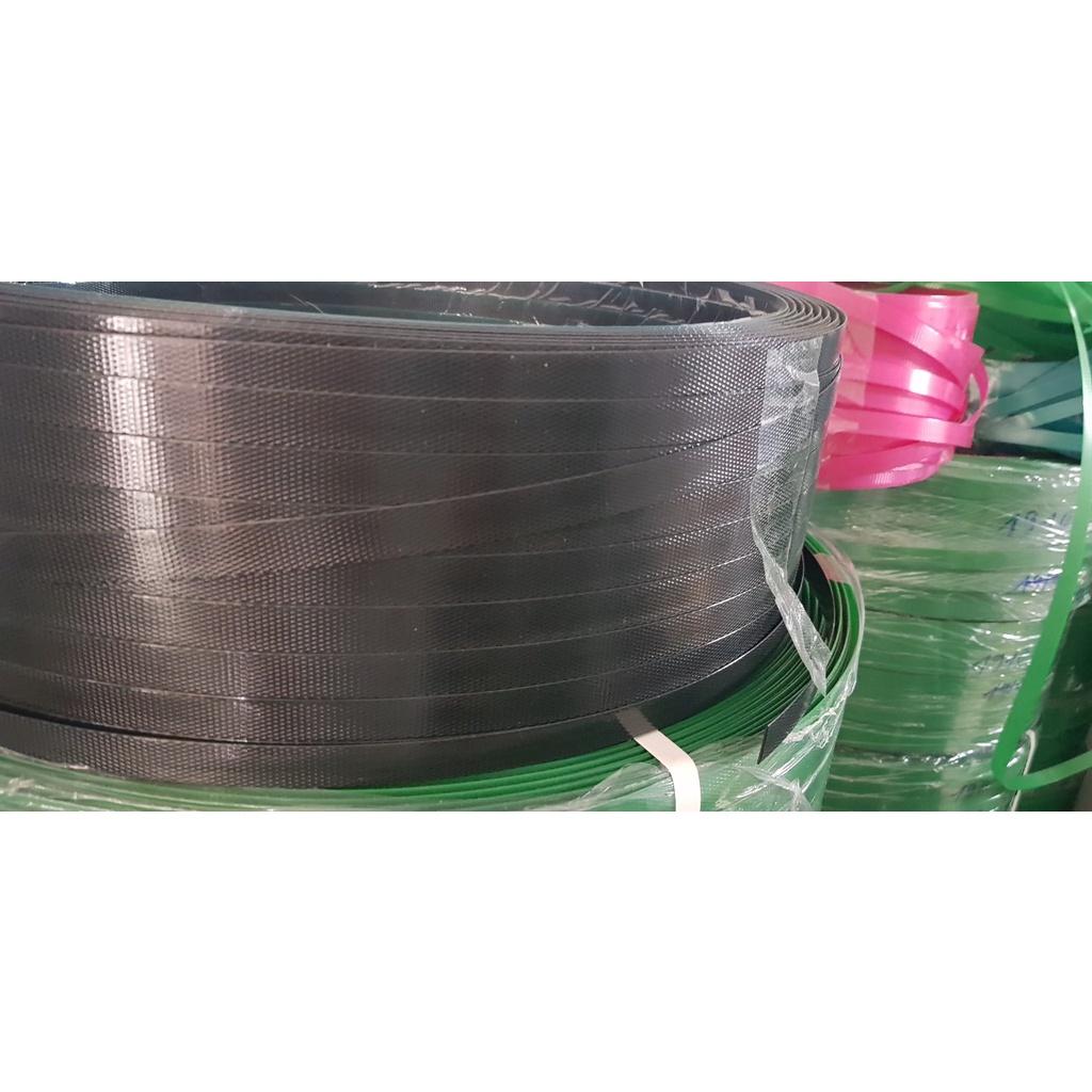 Dây đai nhựa PET MÀU ĐEN Mã 1610 Bản rộng 16mm Dày 1mm Cuộn Nặng 20kg