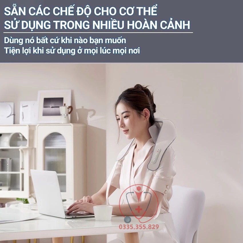 ￼Máy Massage Cổ Vai Gáy MISUMA 6D, Kỹ Thuật Massage Trị Liệu Số 8, Cải Thiện Sức Khỏe Dành Cho Văn Phòng-Người Cao Tuổi