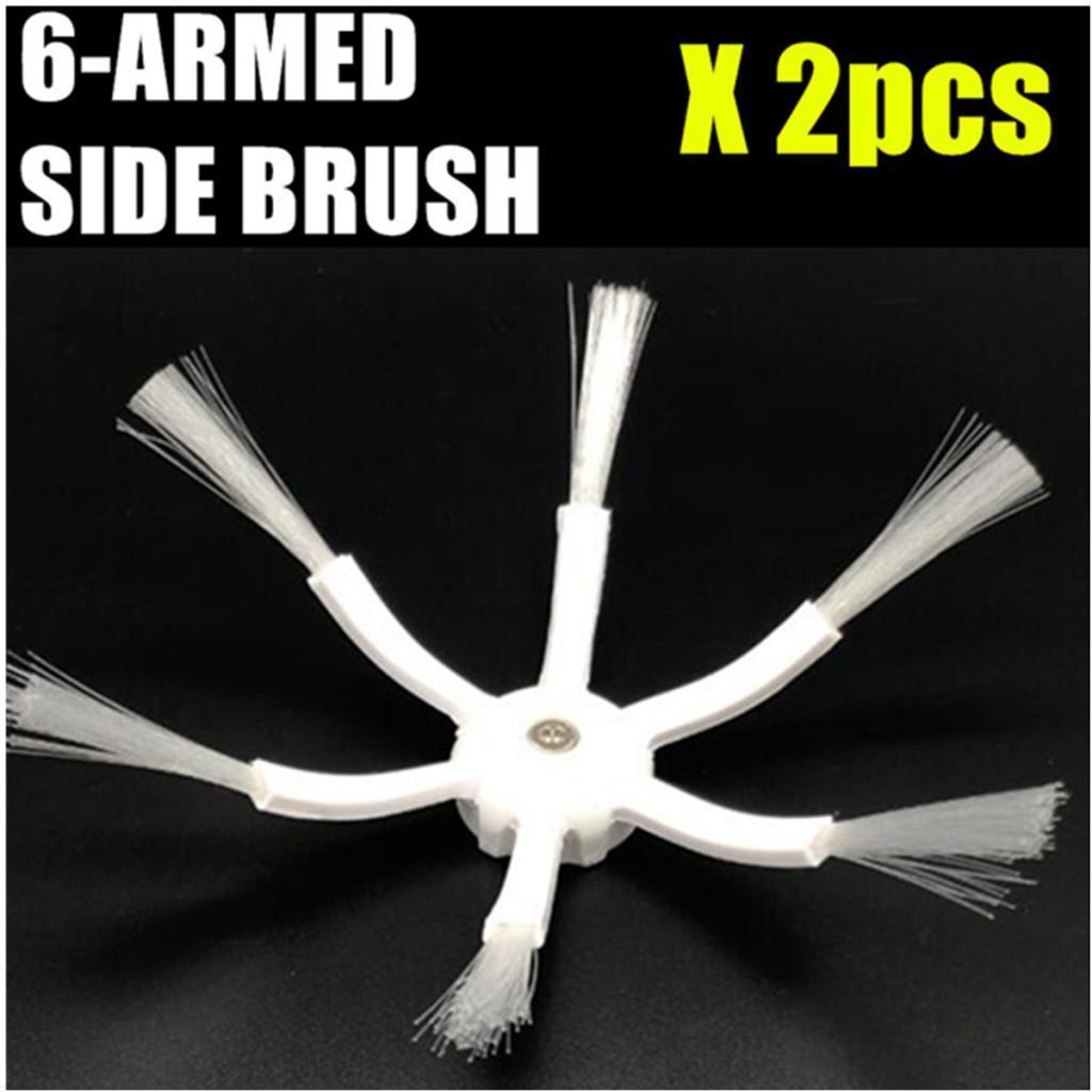 4 Pcs 6-Armed Side Brush Replacement Spare Part Robotic Vacuum Cleaner Accs