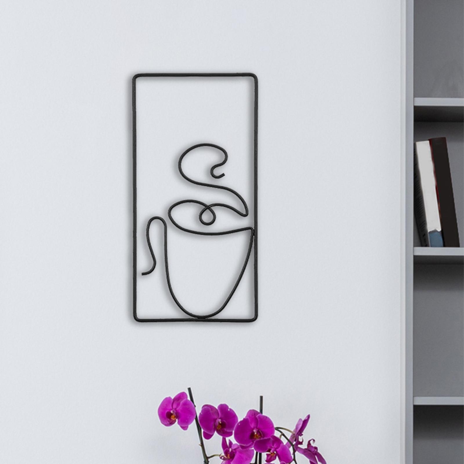 Metal Wall Art Decors Wall Sculptures Painting Line Drawing Wall Hanging Silhouette for Living Room Outdoor Office Bathroom Decoration