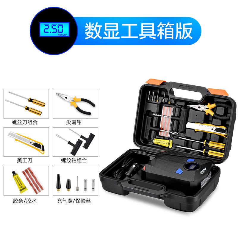 Đảm bảo chất lượng máy bơm không khí ô tô 12V di động ô tô có màn hình kỹ thuật số xi lanh khí lốp bơm điện cao áp công suất cao