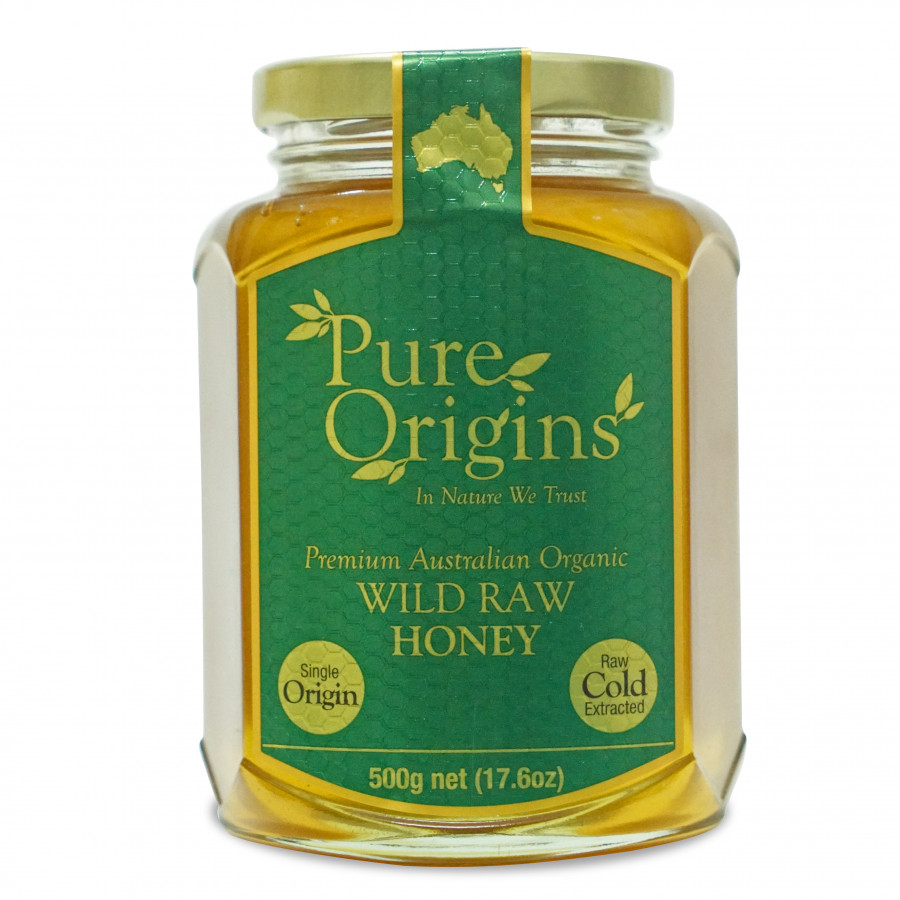 Mật ong Organic Wild Raw chính hãng Úc hiệu Pure Origins loại 500g