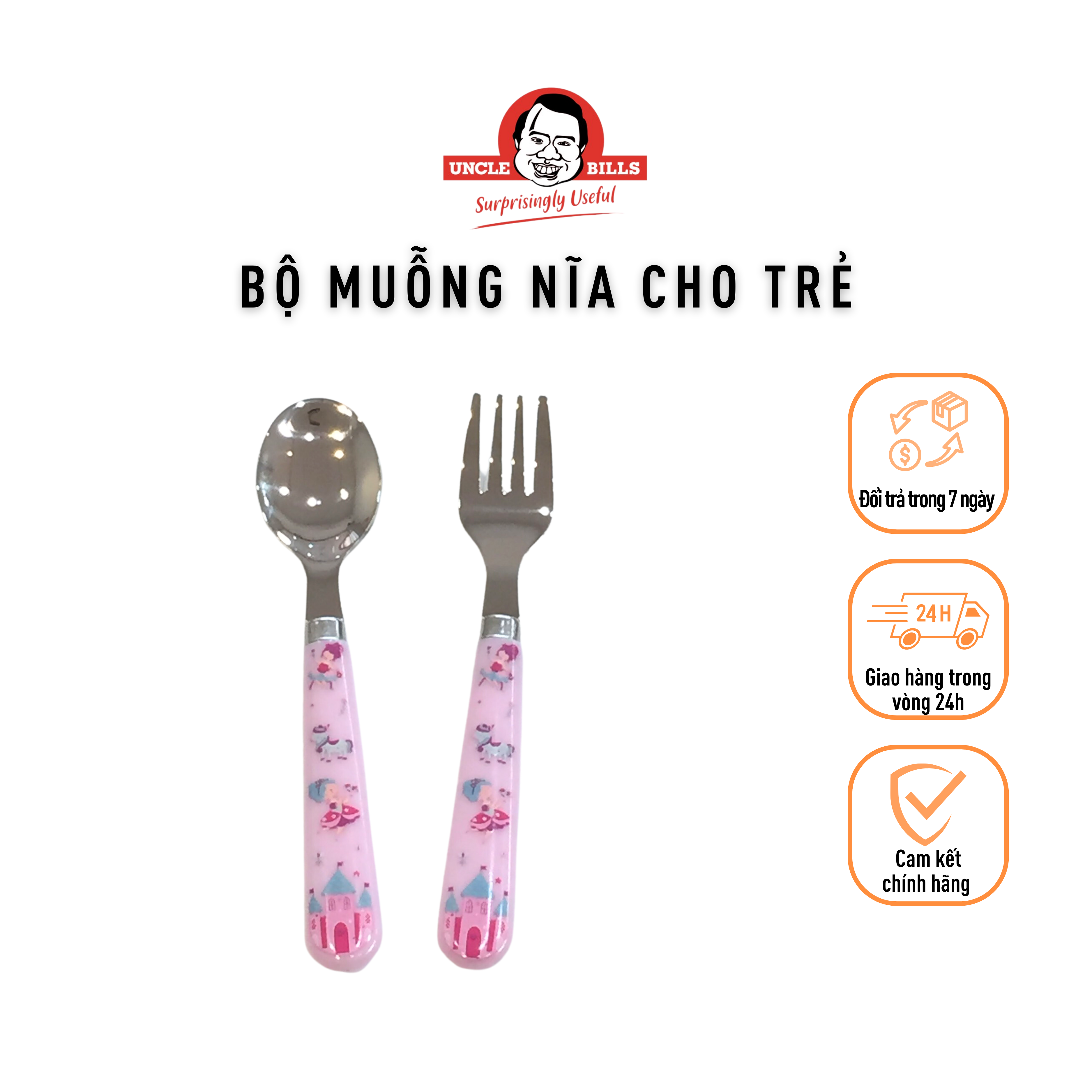 Bộ 2 muỗng nĩa cho bé - 2 loại NG0490