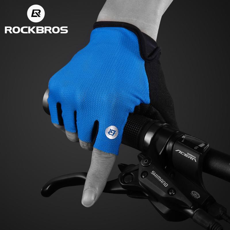 Rockbros Găng tay đạp xe nửa ngón tay Bike Găng tay SHOCKPLOUTHER MTB Găng tay xe đạp Núi Men Men Thể thao quần áo đi xe đạp Color: S030BK Size: XL