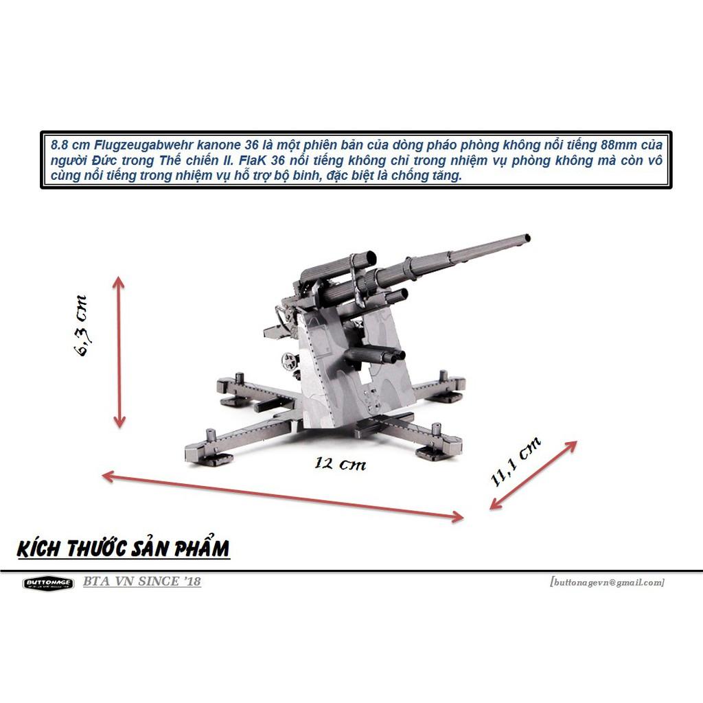 Mô Hình Lắp Ráp 3d Phao Đức 88mm Flak 36