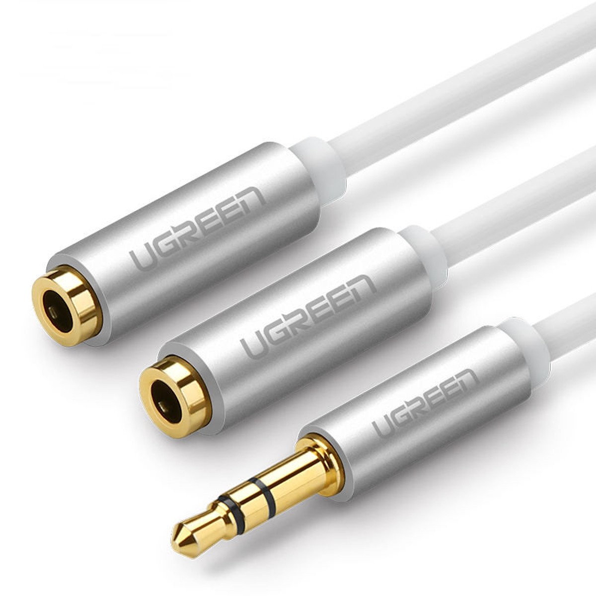Cáp chia Jack 3,5mm dương ra 2 đầu âm 3,5mm Ugreen - Hàng Chính Hãng