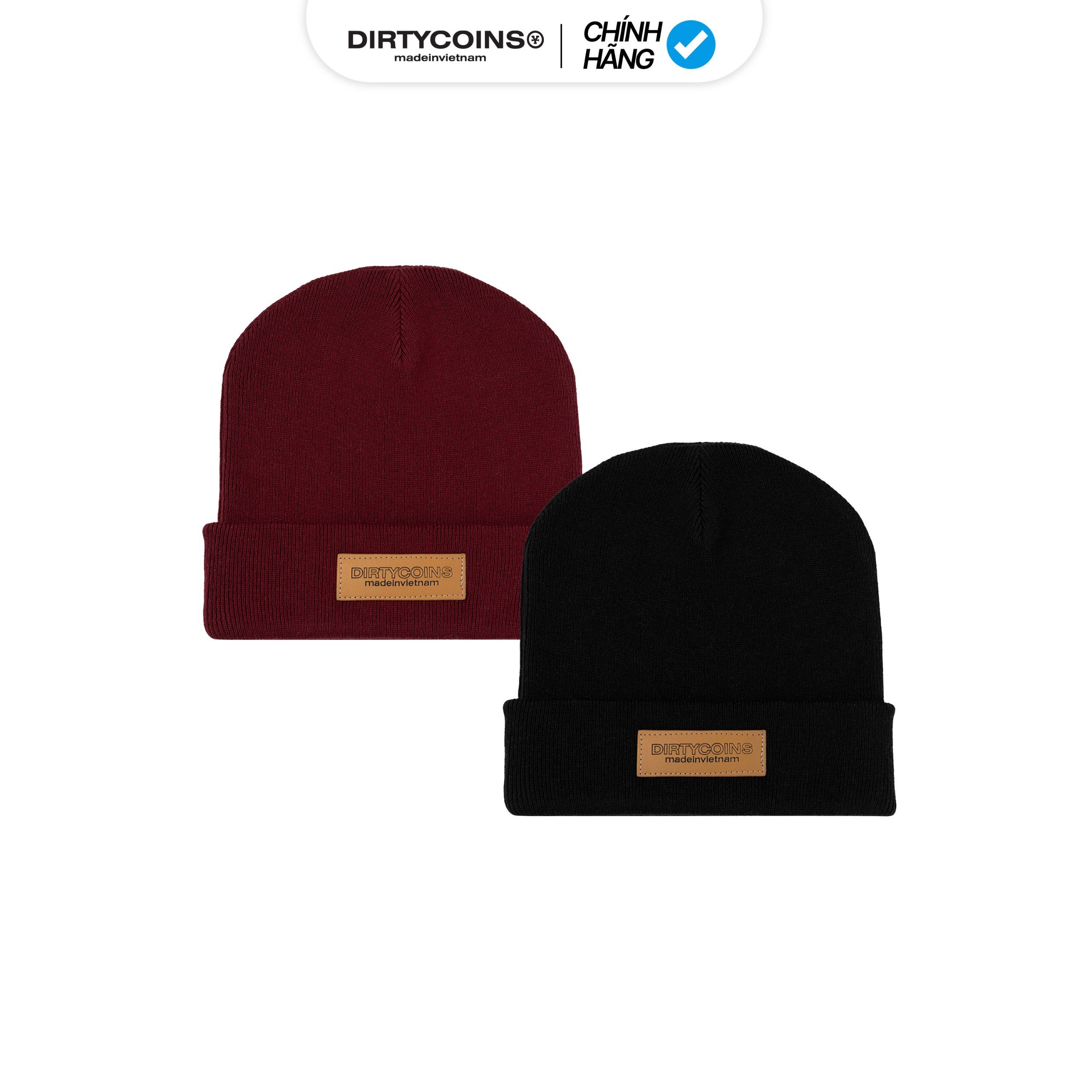 Nón DirtyCoins Leather Patch Beanie