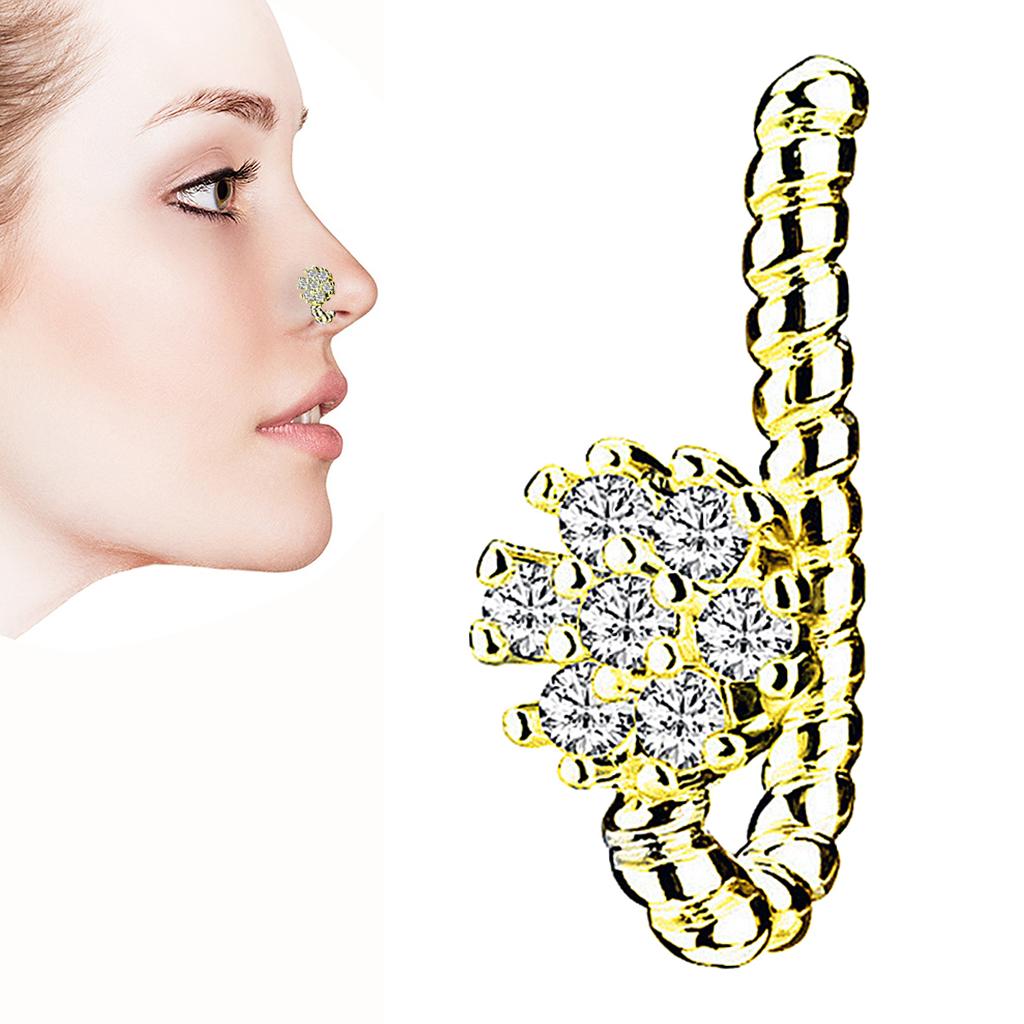 Fake Nose Rings 18G  Fake Lip Ear Nose Septum Ring Non Piercing silver