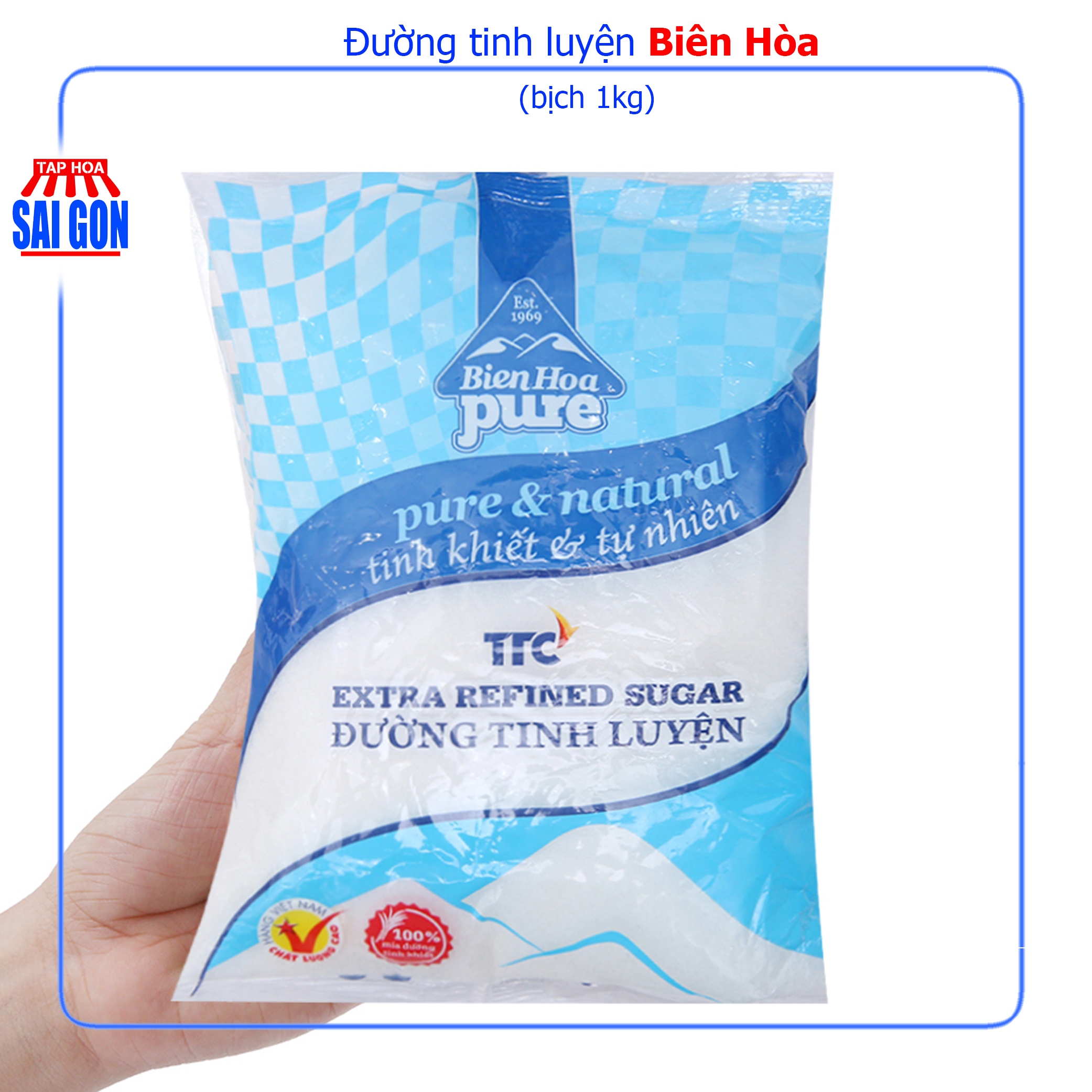 Đường tinh luyện Biên Hòa Pure bịch 1kg