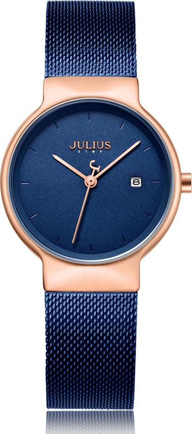 Đồng Hồ Nữ Julius Star Hàn Quốc JS-009LD Dây Thép Màu Xanh Đen