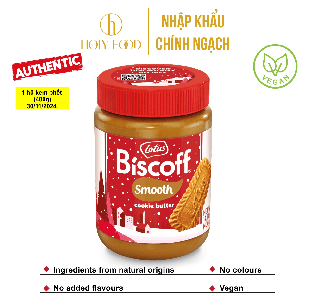 1 Lốc Kem phết bánh Lotus Biscoff Spread thơm ngon hương vị quế 400g Xuất xứ Bỉ